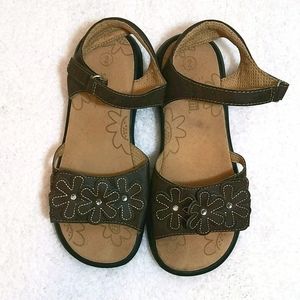 Brown Flower Sandals